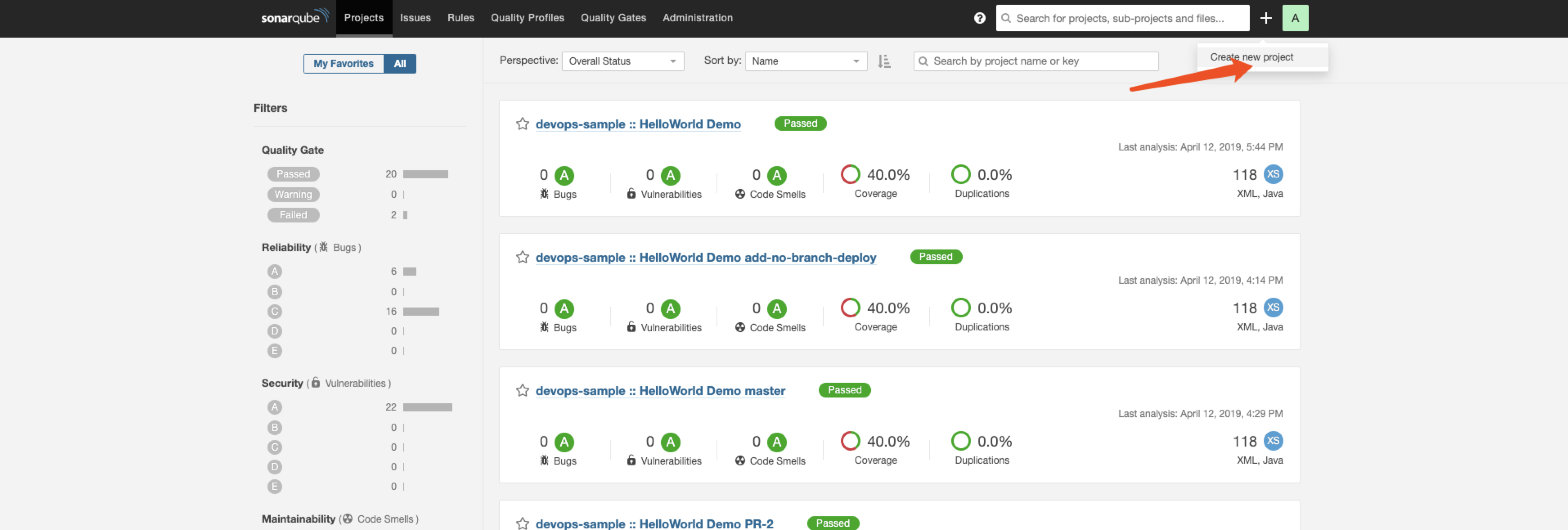 创建 SonarQube Token - 图1