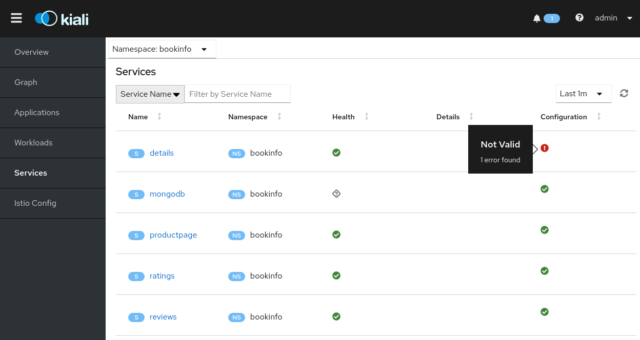 Services List Showing Invalid Configuration